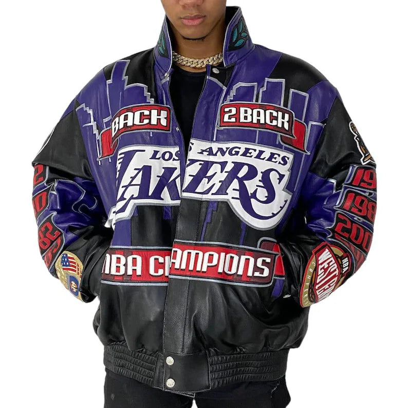 Los Angles Lakers 2001 Championship Leather Jacket