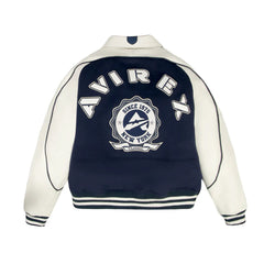 CLASSIC WHITE LEATHER VARSITY JACKET