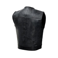 Men's Lowcut Motorcycle Leather Vest