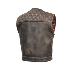 Rust Rider Men’s Motorcycle Leather Vest