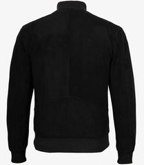 Adamsville Men's Black Suede Bomber Jacket